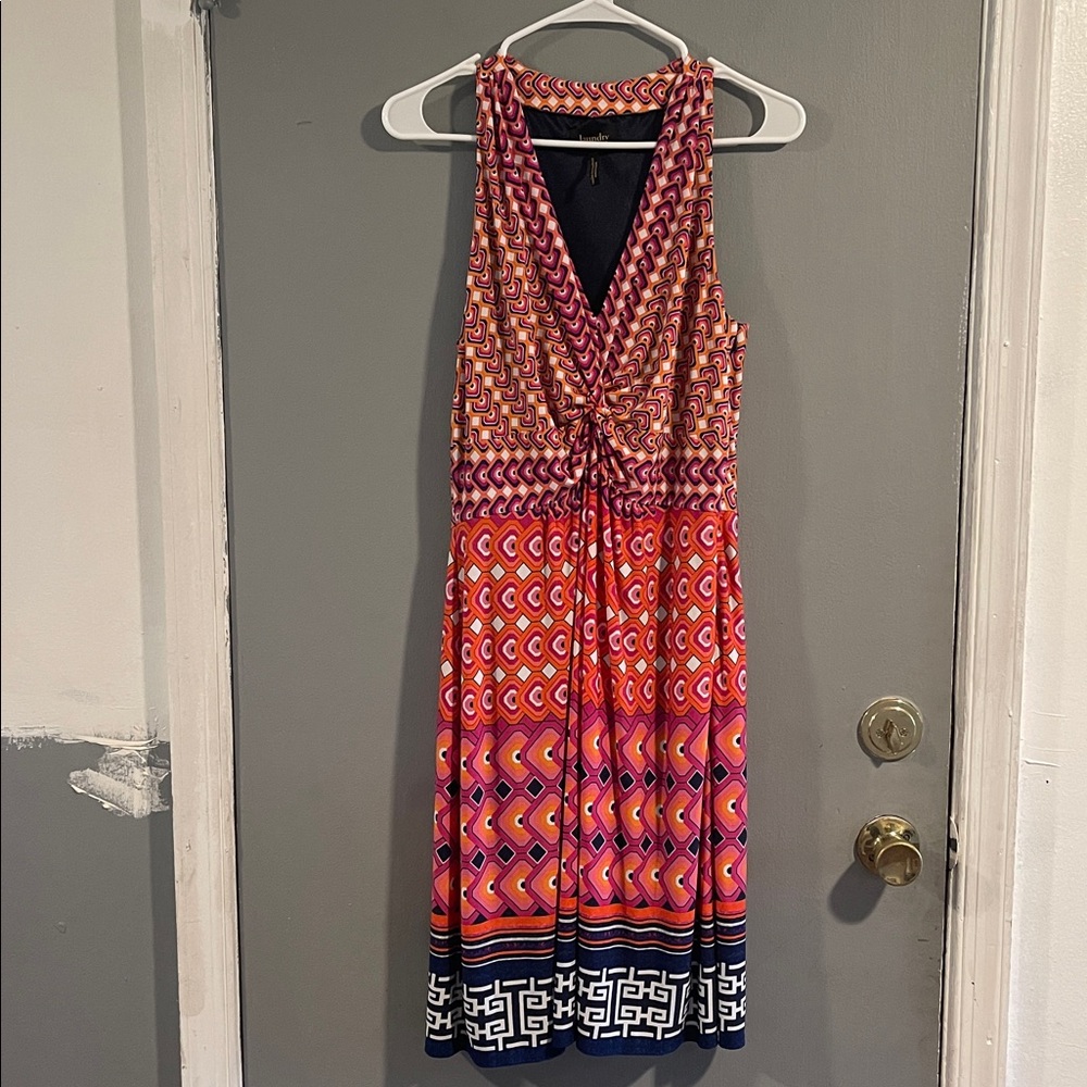 Laundry By Shelli Segal POP‎ Orange Multi  Cocktail Dress Size 10